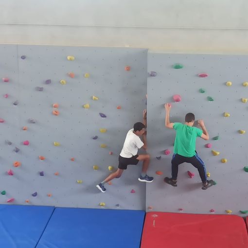 La parete di arrampicata inaugurata
