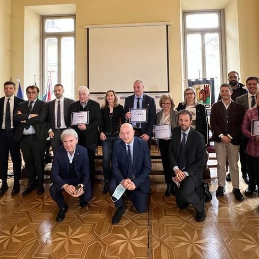 La consegna dei premi, quest'oggi, nella sede di ANCI Piemonte