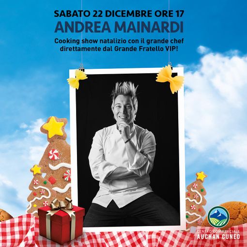 Sabato 22 dicembre Andrea Mainardi al centro commerciale Auchan di Cuneo