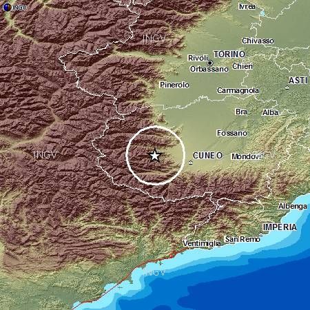 Piccola scossa di terremoto scuote il cuneese Piccola scossa di terremoto scuote il cuneese