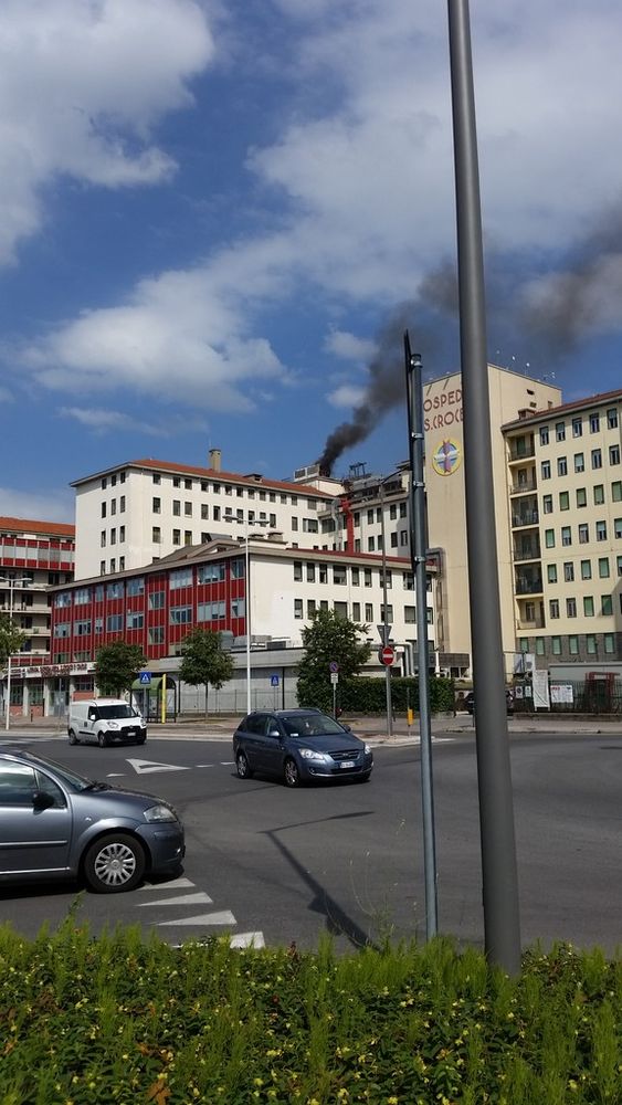 Incendio all'Ospedale Santa Croce di Cuneo