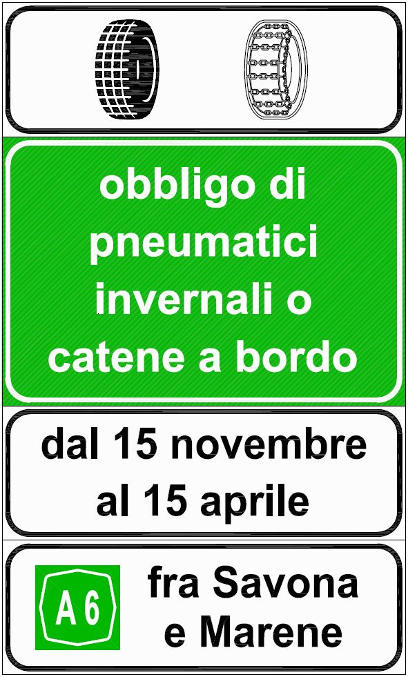 Obbligo di pneumatici invernali o catene a bordo dal 15 novembre