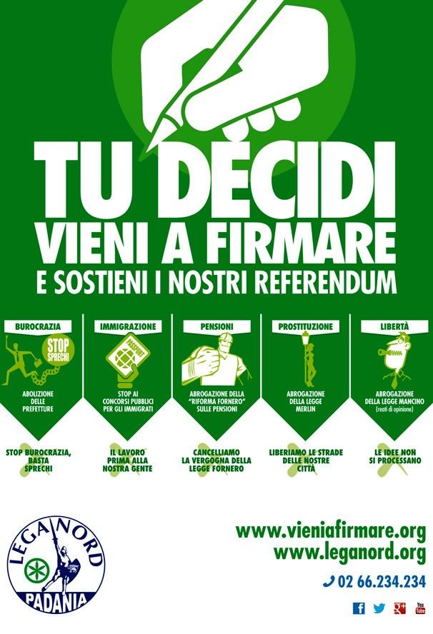 Sabato 12 aprile “vieni a firmare, tu decidi” arriva a Brossasco