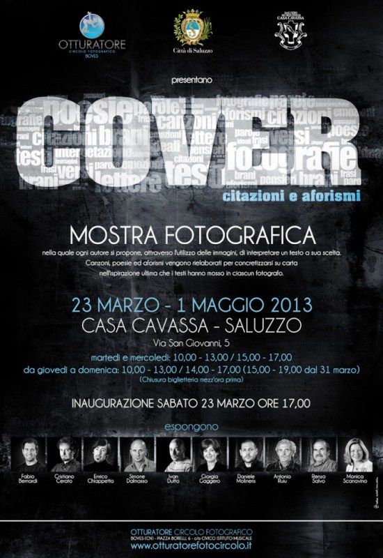 “Cover. Citazioni e aforismi”: mostra fotografica a Casa Cavassa di Saluzzo
