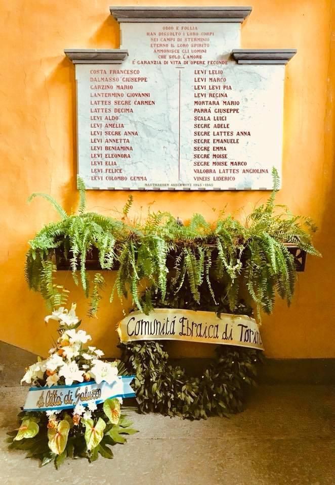 Giornata della Memoria: la lapide al cimitero ebraico di via Villafalletto Giornata della Memoria: la lapide al cimitero ebraico di via Villafalletto