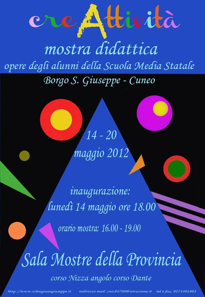 "Creattività": le opere degli alunni della Scuola Media Statale Borgo San Giuseppe