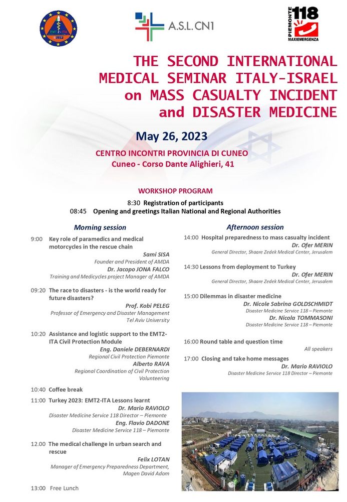 Cuneo, un incontro per discutere di incidenti di massa e medicina delle catastrofi Cuneo, un incontro per discutere di incidenti di massa e medicina delle catastrofi