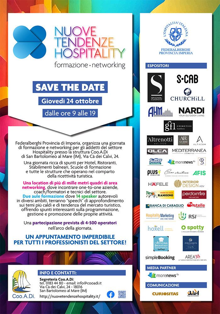 Conto alla rovescia per l'evento "Nuove tendenze hospitality"