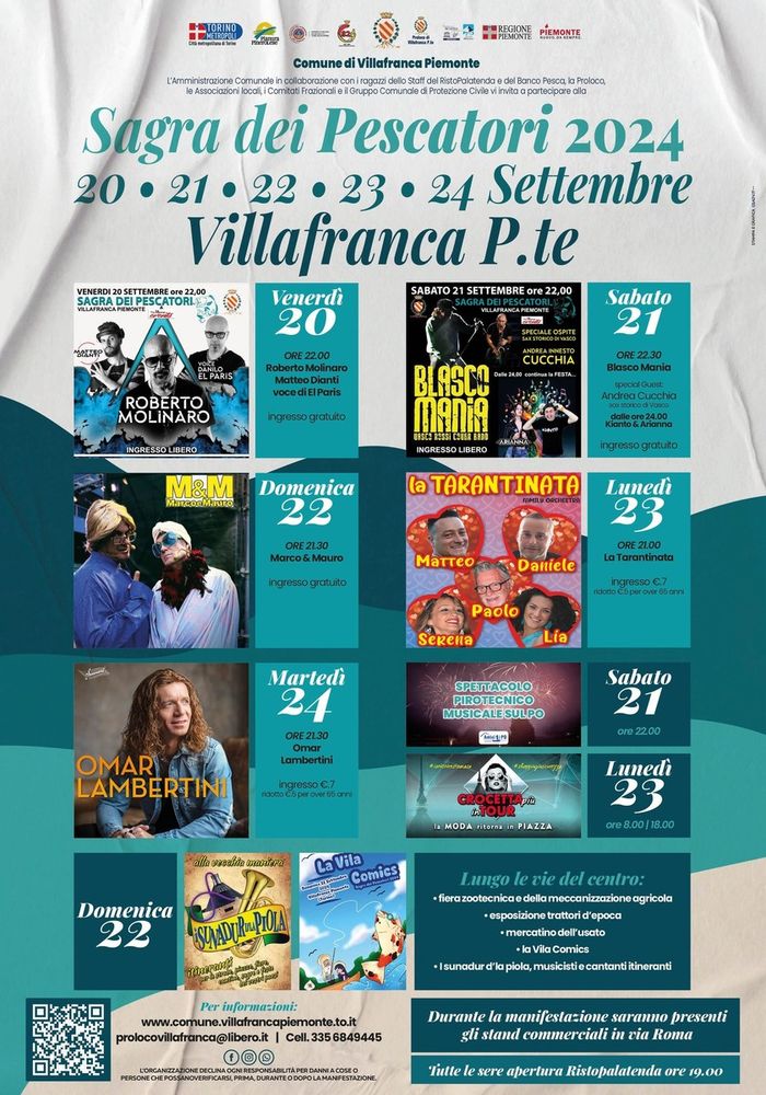 Cene, shopping, spettacoli e fuochi a suon di musica: torna la Sagra dei Pescatori Cene, shopping, spettacoli e fuochi a suon di musica: torna la Sagra dei Pescatori