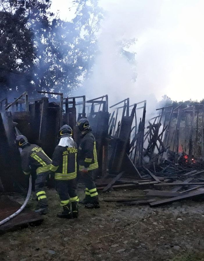 L'intervento dei Vigili del fuoco a Boves