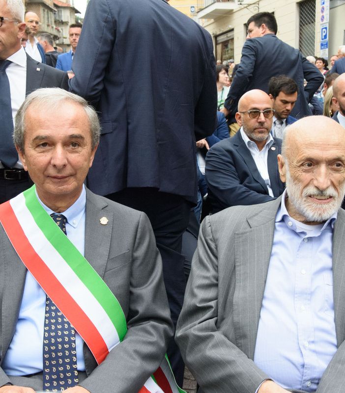 Gianni Fogliato e Carlin Petrini all'inaugurazione della 14ª edizione (foto Barbara Guazzone)