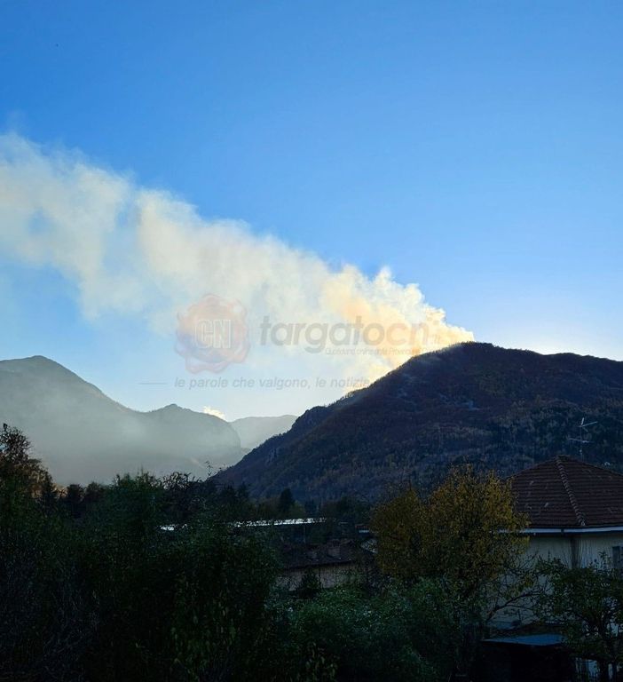 L'incendio a Garessio - foto di repertorio