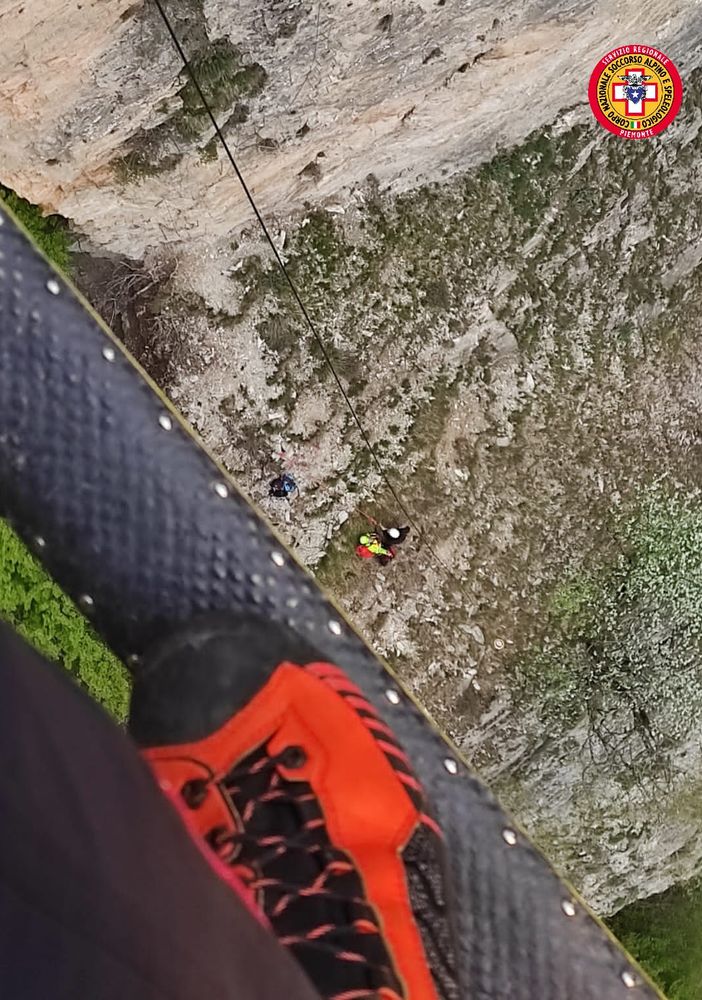 Nell'immagine il recupero della ferratista