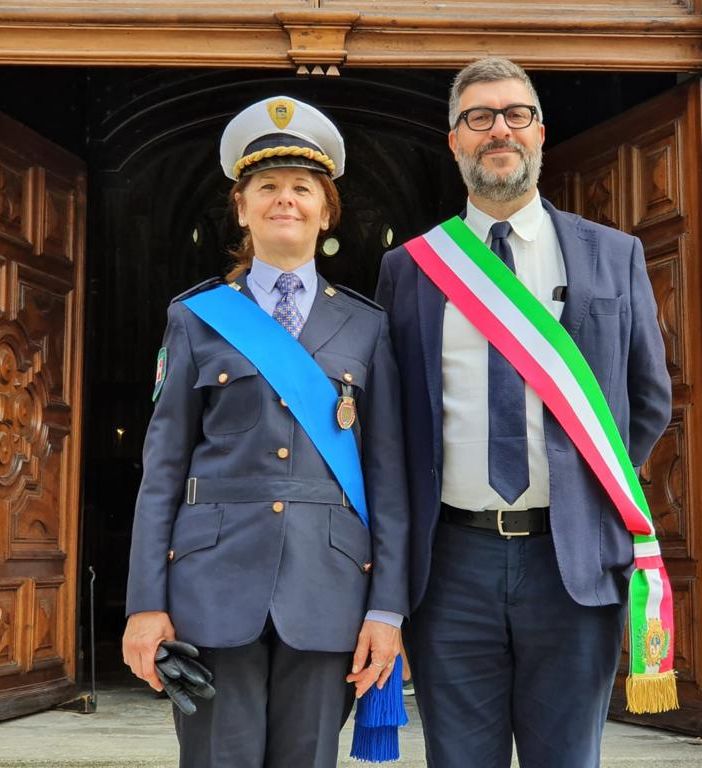 Bruna Gerbaudo col sindaco Mauro Calderoni