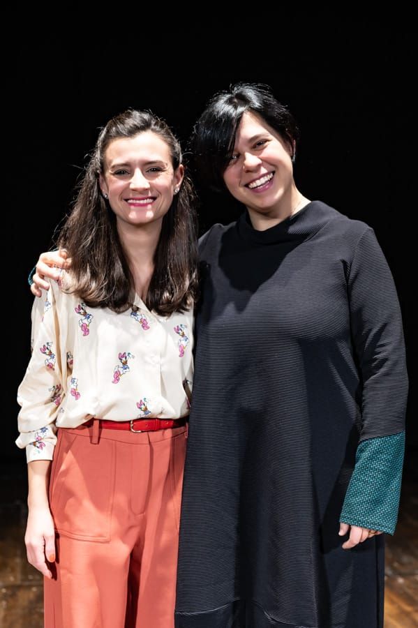 L'attrice Giorgia Goldini e la direttrice artistica di Sovvervise Anna Chiara Busso- foto di Bianca Fartade