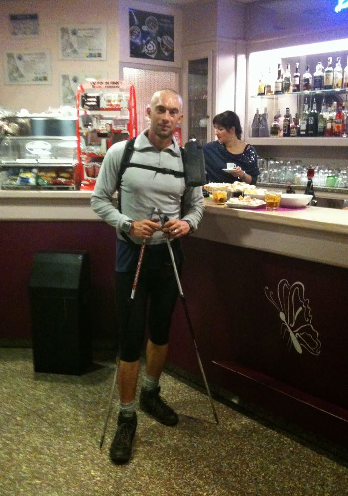 Davide Bertinetto  alla partenza e durate il suo UltraTrail