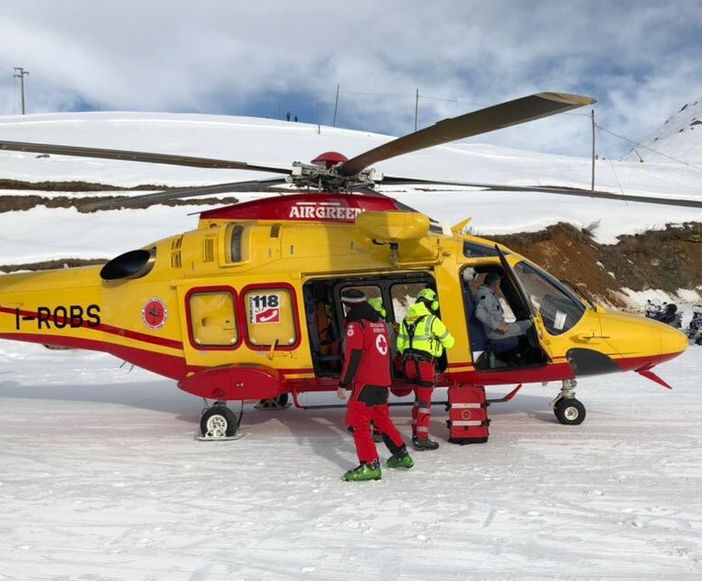 Intervento dell'elisoccorso al Pizzo di Ormea per un alpinista ferito