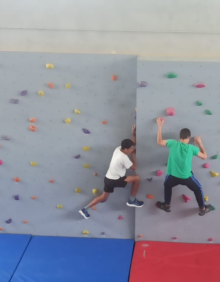 La parete di arrampicata inaugurata