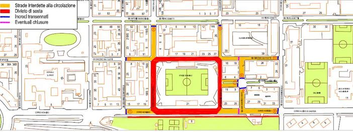 La planimetria con le chiusure previste