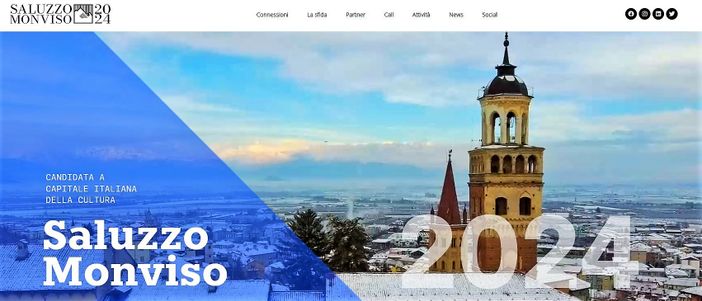 L'home page del sito saluzzomonviso2024.it