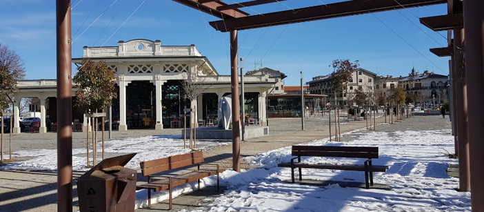 La struttura della Tettoia Vinaj in piazza Foro Boario