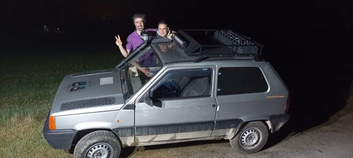 Gabriele e Andrea, fratelli di Vignolo, pronti per l'avventura del Panda Raid