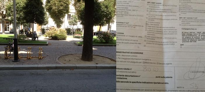 Il luogo "incriminato" ed il verbale di 80 euro