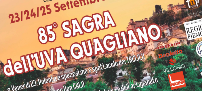 È tempo di Sagra dell’Uva Quagliano a Costigliole Saluzzo