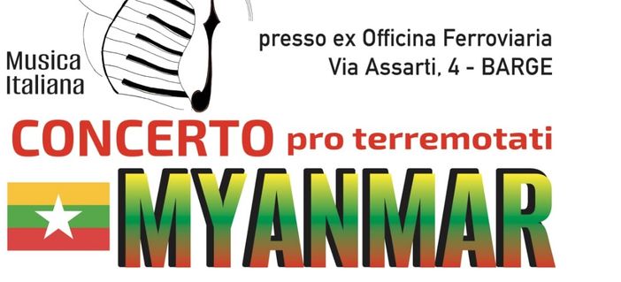 A Barge un concerto a scopo benefico: i proventi devoluti ai terremotati del Myanmar