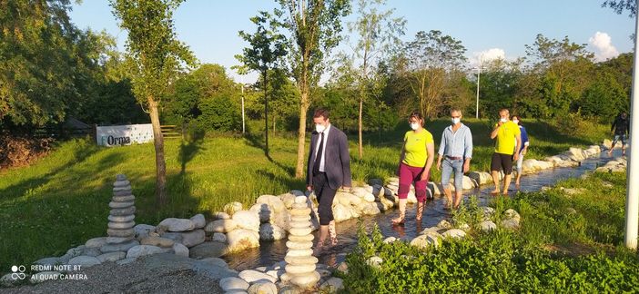 La quinta commissione di Cuneo al Parco fluviale La quinta commissione di Cuneo al Parco fluviale