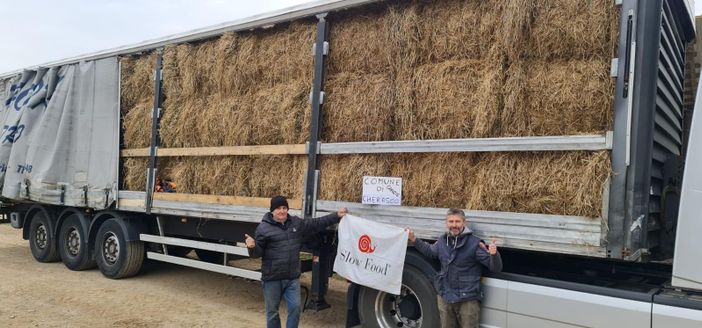 Il primo carico di “fieno solidale”, partito per la Sicilia Il primo carico di “fieno solidale”, partito per la Sicilia