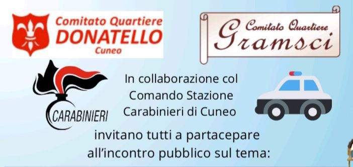 Cuneo: al Donatello l'incontro "Sicurezza nei quartieri"