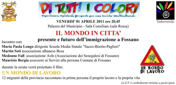 Conoscere e far conoscere il mondo dei migranti cuneesi sul lavoro Conoscere e far conoscere il mondo dei migranti cuneesi sul lavoro