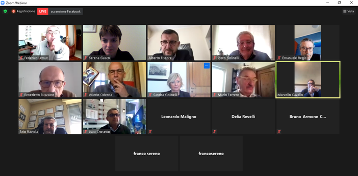 Un momento della webinar