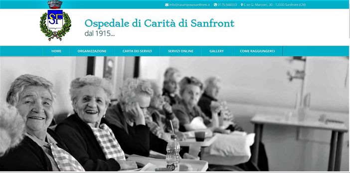 La nuova home page del sito internet