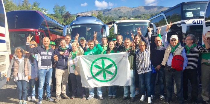 In tanti dalla provincia di Cuneo per il raduno della Lega Nord a Pontida