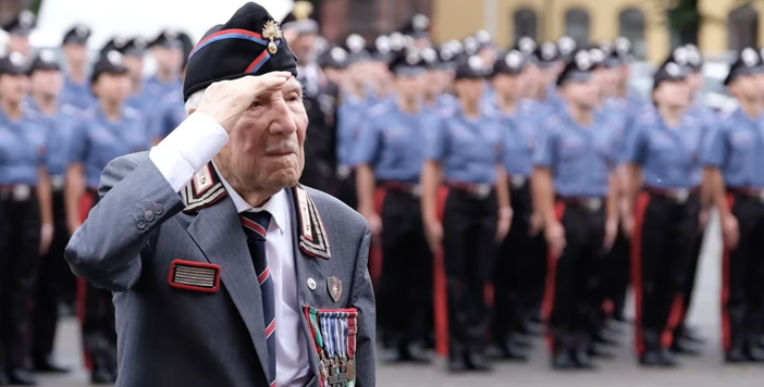 Renato Quaglia, 106 anni, alla Cernaia di Torino Renato Quaglia, 106 anni, alla Cernaia di Torino