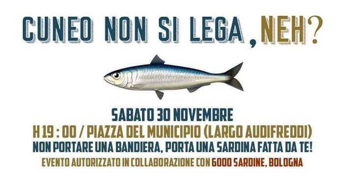Stasera "Cuneo non si lega": alle 19 in città il flash mob delle "sardine"