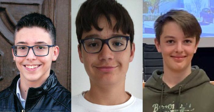 Da sinistra Davide Perotto, Lorenzo Rancurello, Samuele Picca