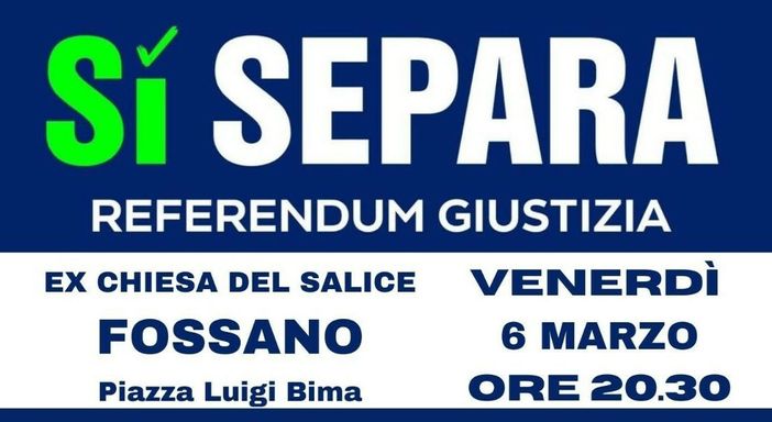 Referendum sulla Giustizia: la Lega organizza a Fossano un incontro sulle ragioni del “sì”