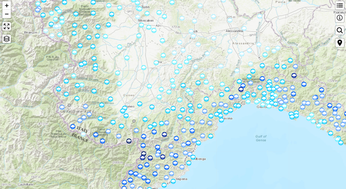 I valori di precipitazioni registrati da Arpa sul Piemonte I valori di precipitazioni registrati da Arpa sul Piemonte
