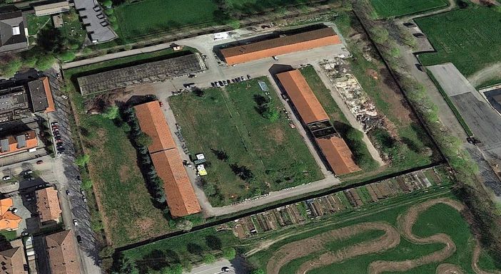 Una veduta aerea sull'ex Caserma Filippi