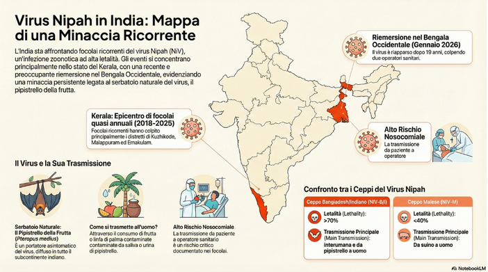 Virus Nipah, notizie dall'India e protocolli locali: l'Ordine dei Medici fa chiarezza senza allarmismi Virus Nipah, notizie dall'India e protocolli locali: l'Ordine dei Medici fa chiarezza senza allarmismi