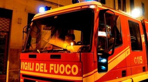 La legnaia andata a fuoco