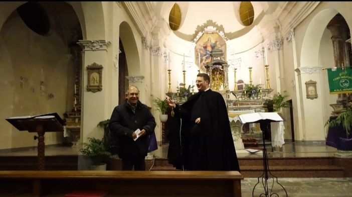 Sebastiano Bellomo, "Nuccio" con padre Marco Sebastiano Bellomo, "Nuccio" con padre Marco