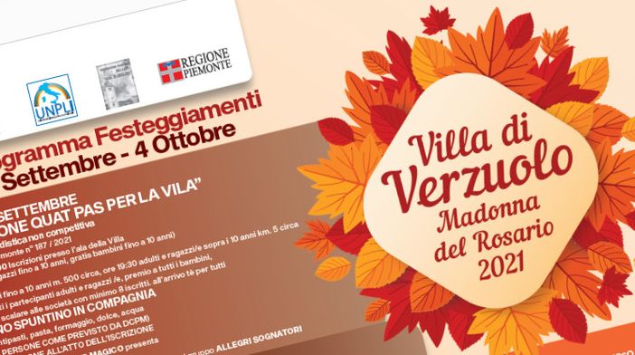 Da oggi, 30 settembre e fino al 4 ottobre, i festeggiamenti per la Madonna del Rosario a Villa di Verzuolo Da oggi, 30 settembre e fino al 4 ottobre, i festeggiamenti per la Madonna del Rosario a Villa di Verzuolo