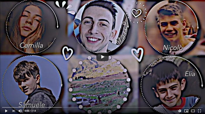 Un video su Youtube per dire addio a Camilla, Marco, Nicolò, Elia e Samuele, i cinque angeli di Castelmagno Un video su Youtube per dire addio a Camilla, Marco, Nicolò, Elia e Samuele, i cinque angeli di Castelmagno