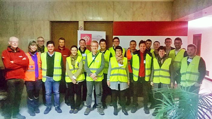 Alcuni rappresentanti del club Uilog durante una delle tappe del percorso