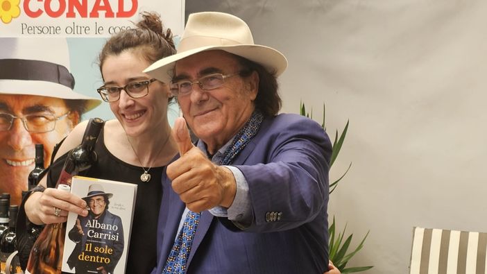 Al Bano questa mattina allo Spazio Conad