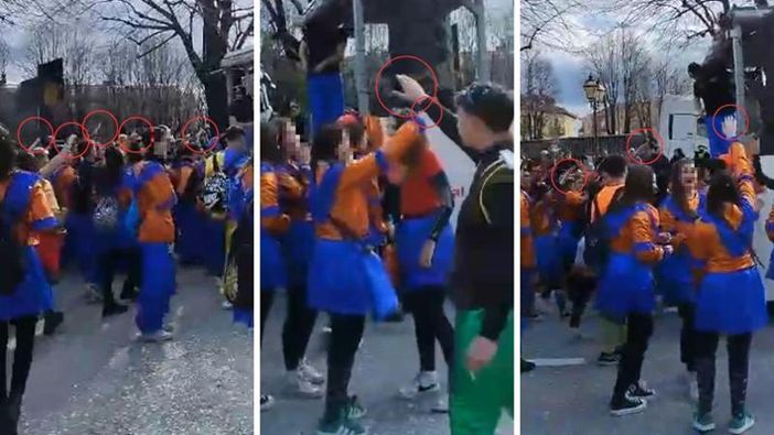 I saluti romani al Carnevale di Pinerolo I saluti romani al Carnevale di Pinerolo